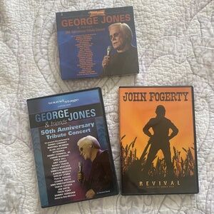 🎸CLASSIC ROCK & COUNTRY 🤠 MUSIC BUNDLE! 🎶 - 2 DVDs, 1 CD